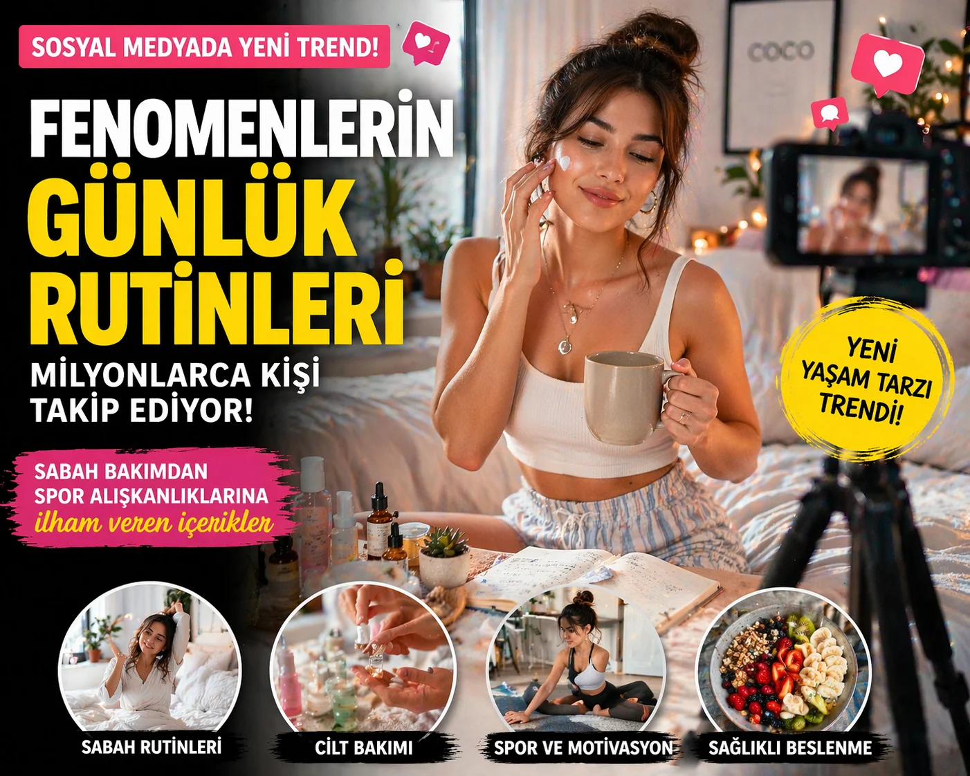 Sosyal Medya Fenomenlerinin Günlük Rutinleri Yeni Bir Yaşam Tarzına Dönüştü