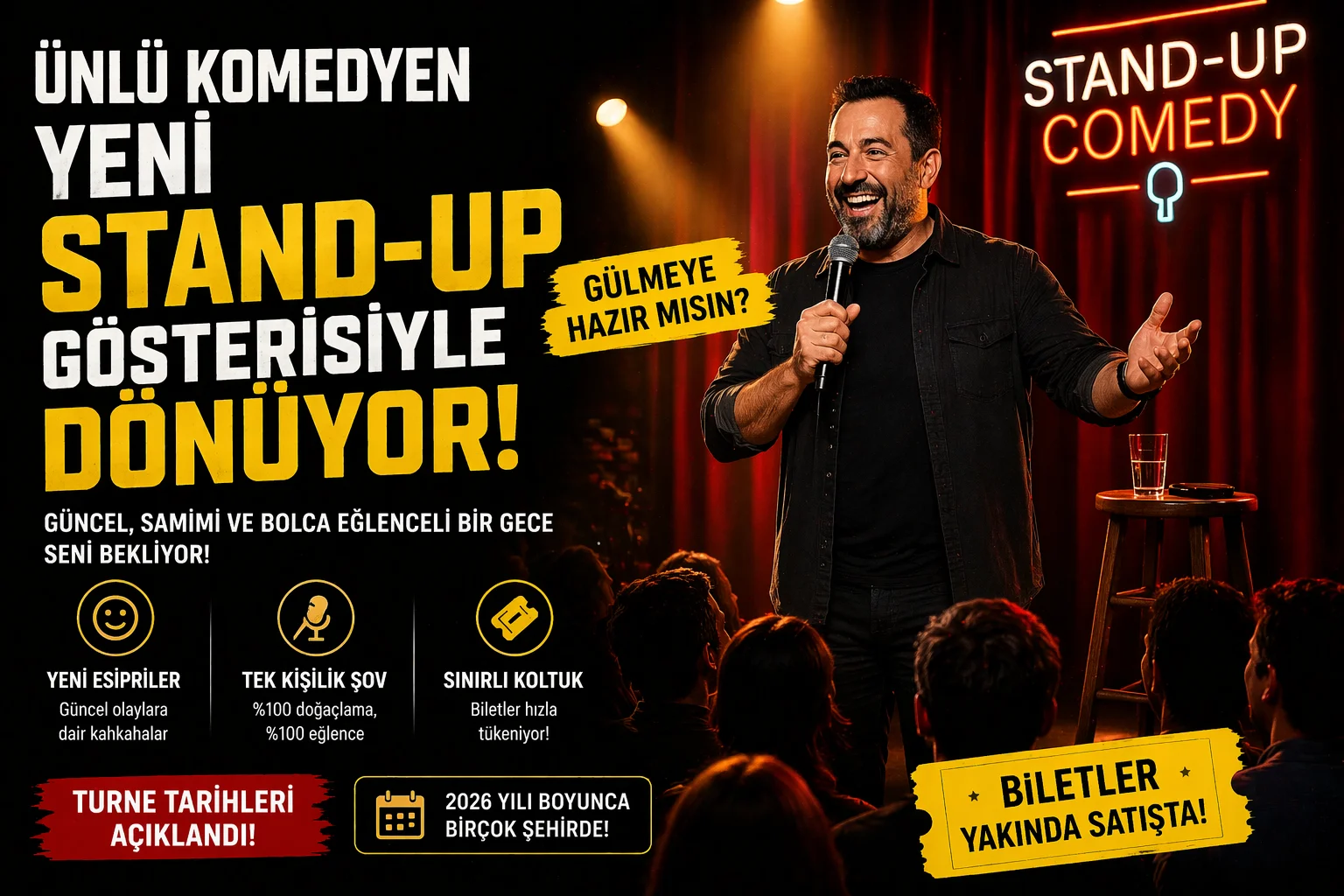 Ünlü Komedyen Yeni Stand-Up Gösterisiyle Dönüyor